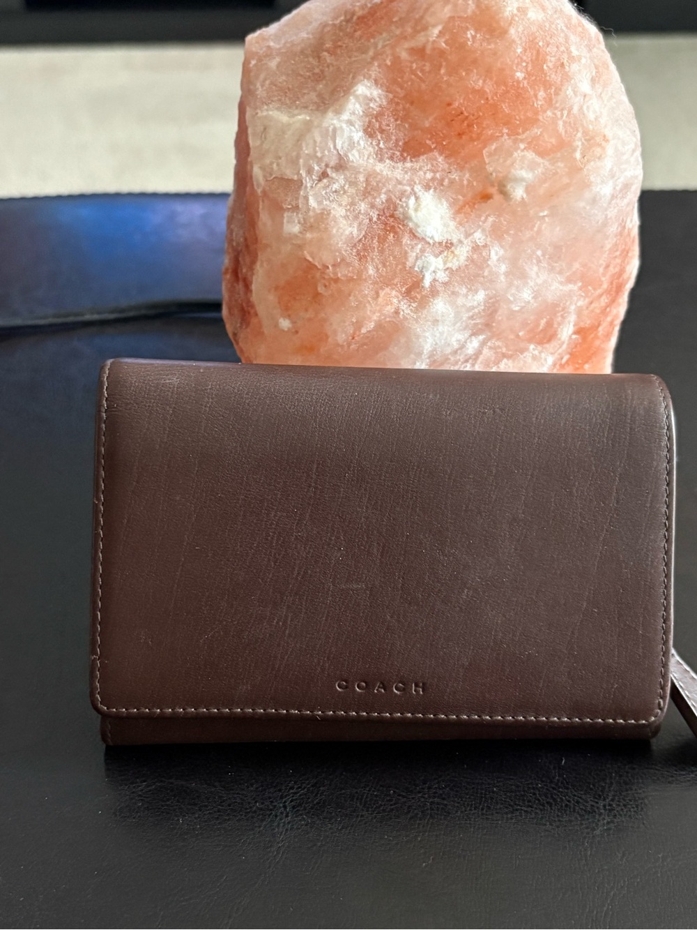 Coach Brown Leather Trifold Wallet